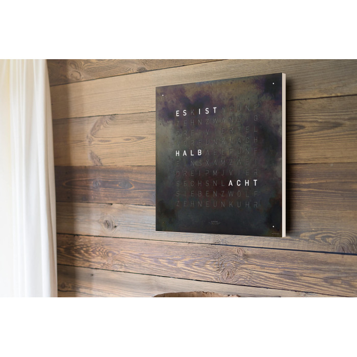 QLOCKTWO CLASSIC Raw Iron