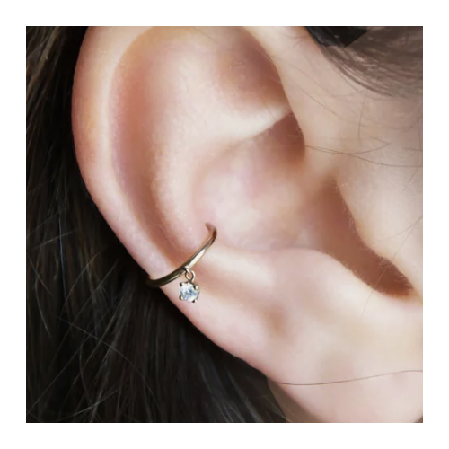 Ear cuff Solitaire S, Burato