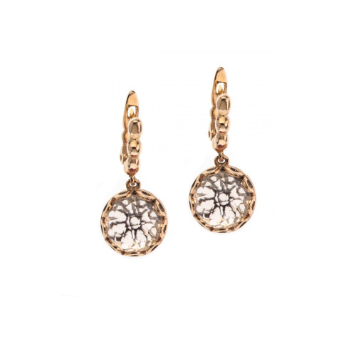 Orecchini Bon Ton Rotondi Cristallo di Rocca, Laurent Gandini