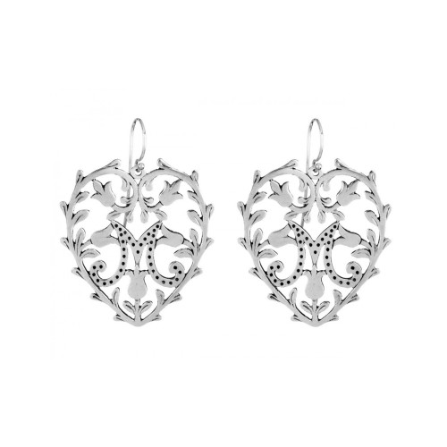 Orecchini cuore ex-voto argento, Laurent Gandini