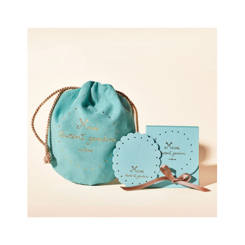 Girocollo mini croce fiorita argento e oro, Laurent Gandini