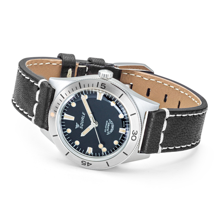 Super-Squale Sunray Black Leather, Squale